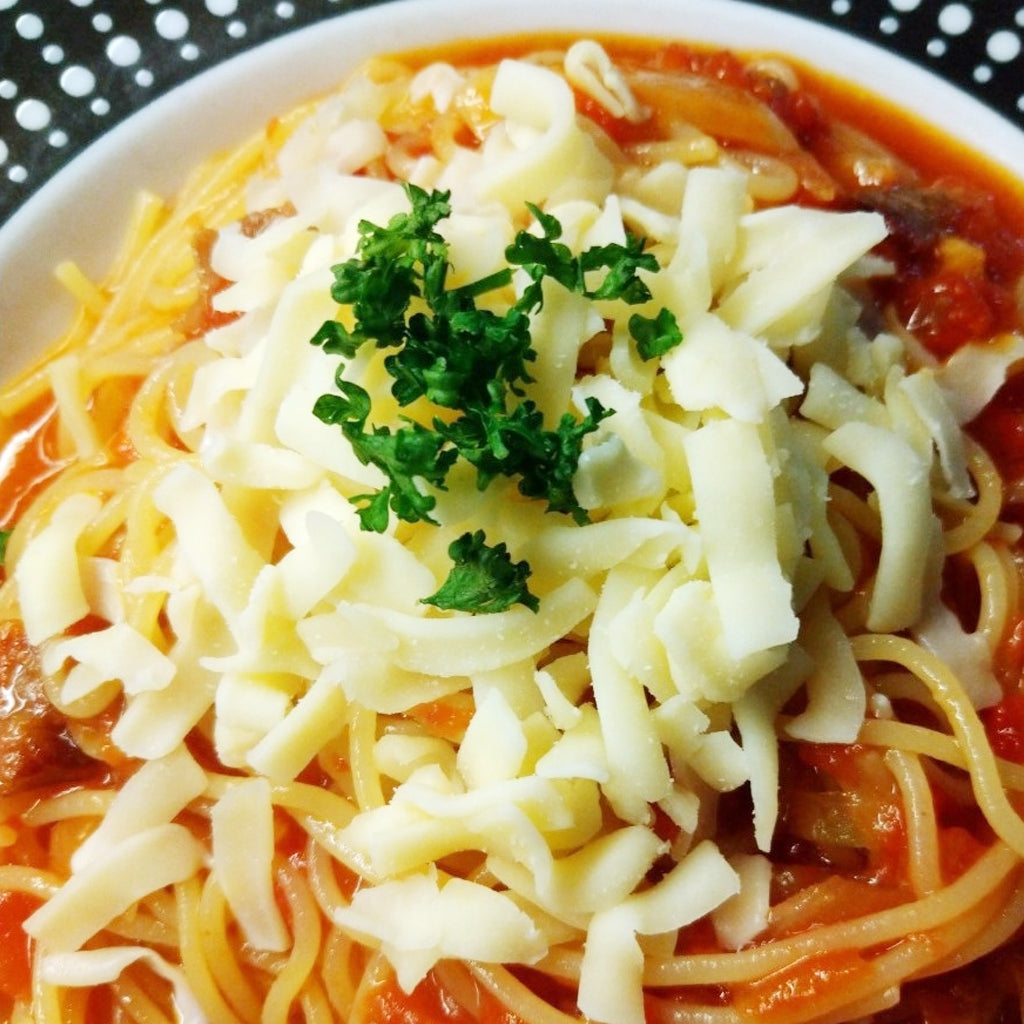【相性抜群！】手作りトマトソースで作る「チーズのっけトマトパスタ」